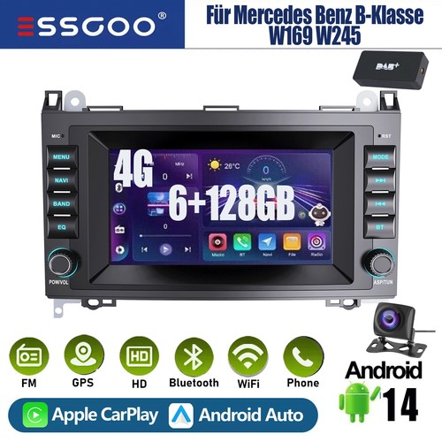 DAB+AHD Für Mercedes Benz B-Klasse W169 W245 Carplay Autoradio Android 14 128GB