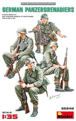 35248 Mini Art, 1:35 Figuren Deutsche  Panzergrenadiere (4), Zubehör  Dioramen