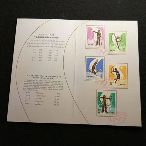 China People's Republic 26.11.1980 - MiNo.1651-1655 FDC card return of China, IOC