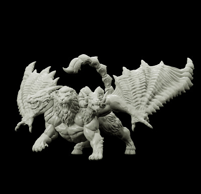 3D Printed Bestiary Vol. 4 Nafarrate - Chimera 32mm Ragnarok D&D