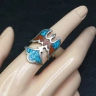Vintage 925 Sterling Native American Ring Turquoise/Red Coral Thunderbir. 13-775
