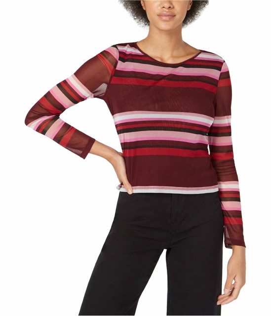 red mesh top long sleeve