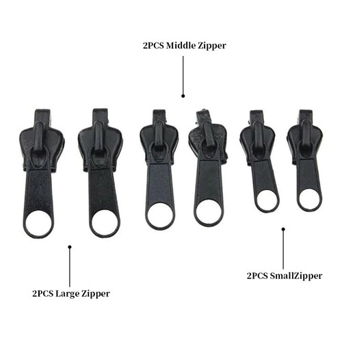 6 Pcs Set Instant Zipper Universal Instant Fix Zipper Repair Kit Replacement Zip - Picture 7 of 8