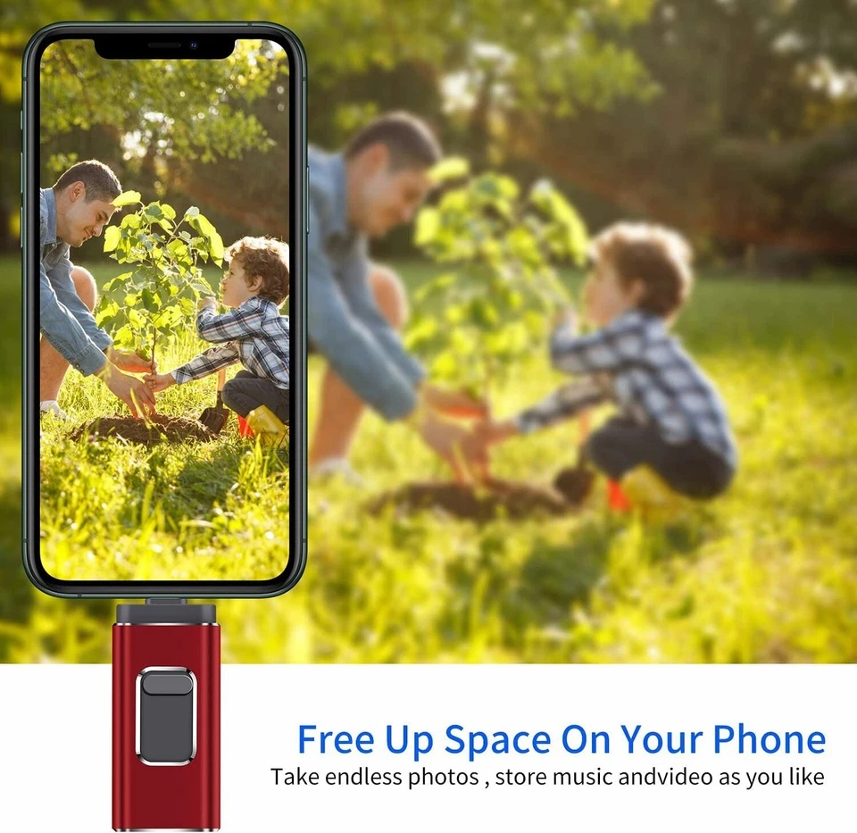 4 in1 USB 3.0 1TB USB Flash Drive External Storage Memory Stick for iPhone iPad - Image 2 of 4