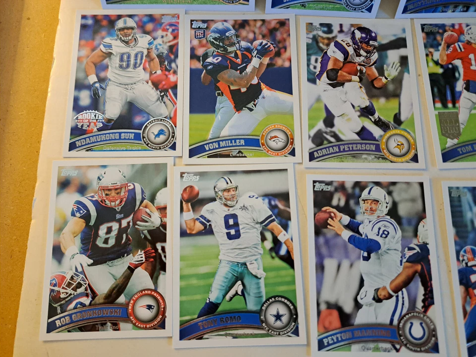 Juego de fútbol americano Topps 2011 sin SP - Kaepernick Murray J.J. Watt radiocontrol más extras Foto 3 de 4