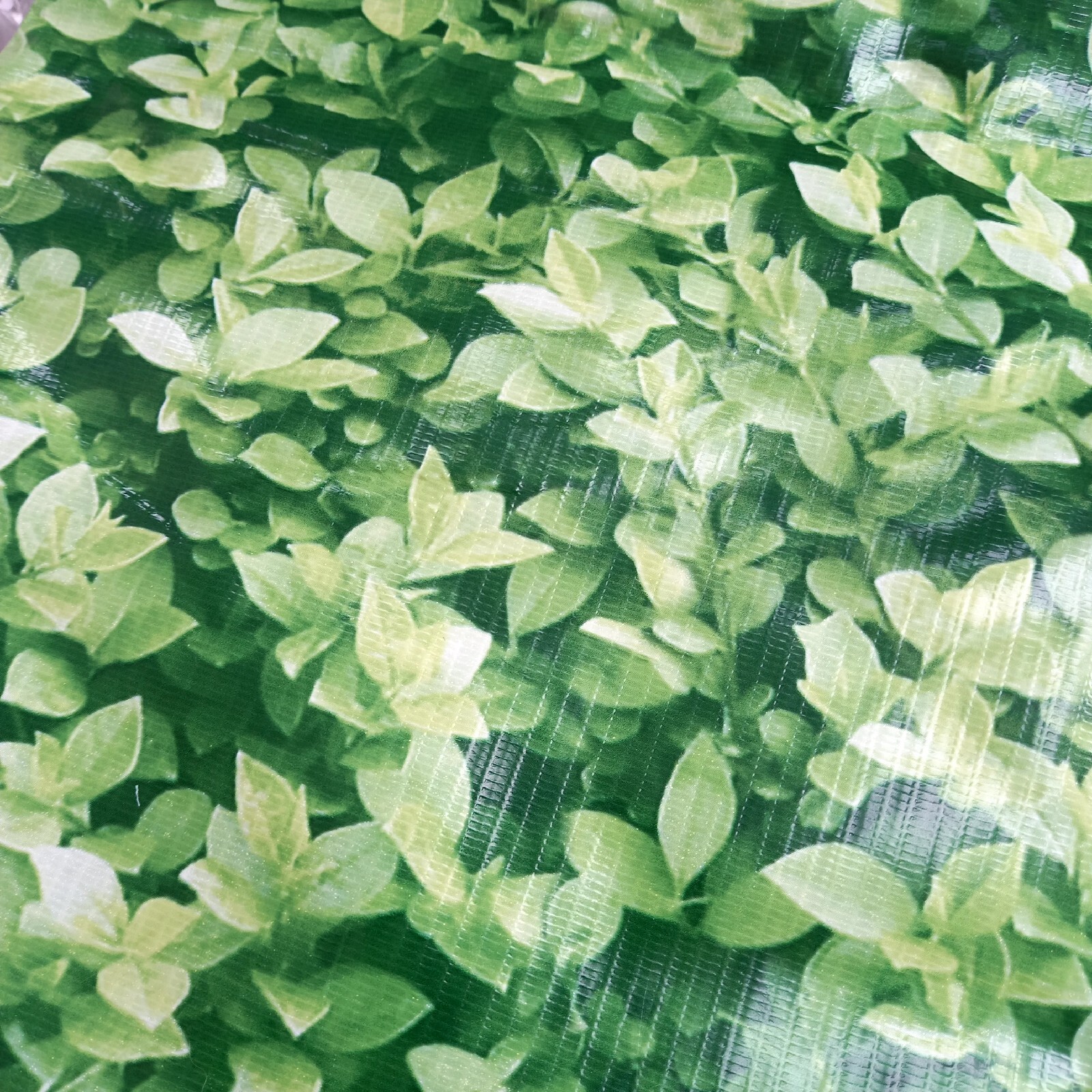 Balcony Privacy Screen Green Leaves Print 4.45m. X 0.75m. PVC eBay