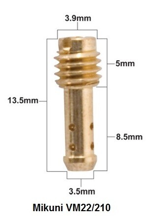 Gicleur Mikuni VM22/210 diam 50 résout le trou à l'accélération à bas régime