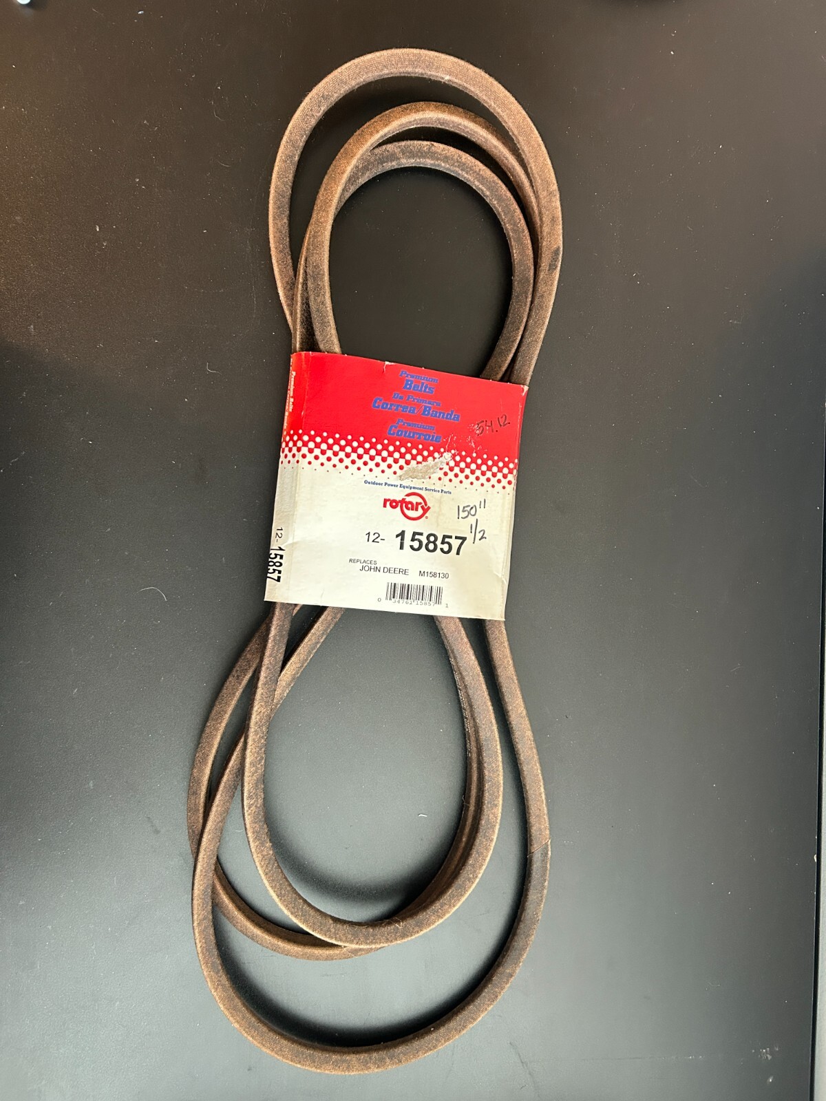 Rotary 15857 Deck Belt 1/2