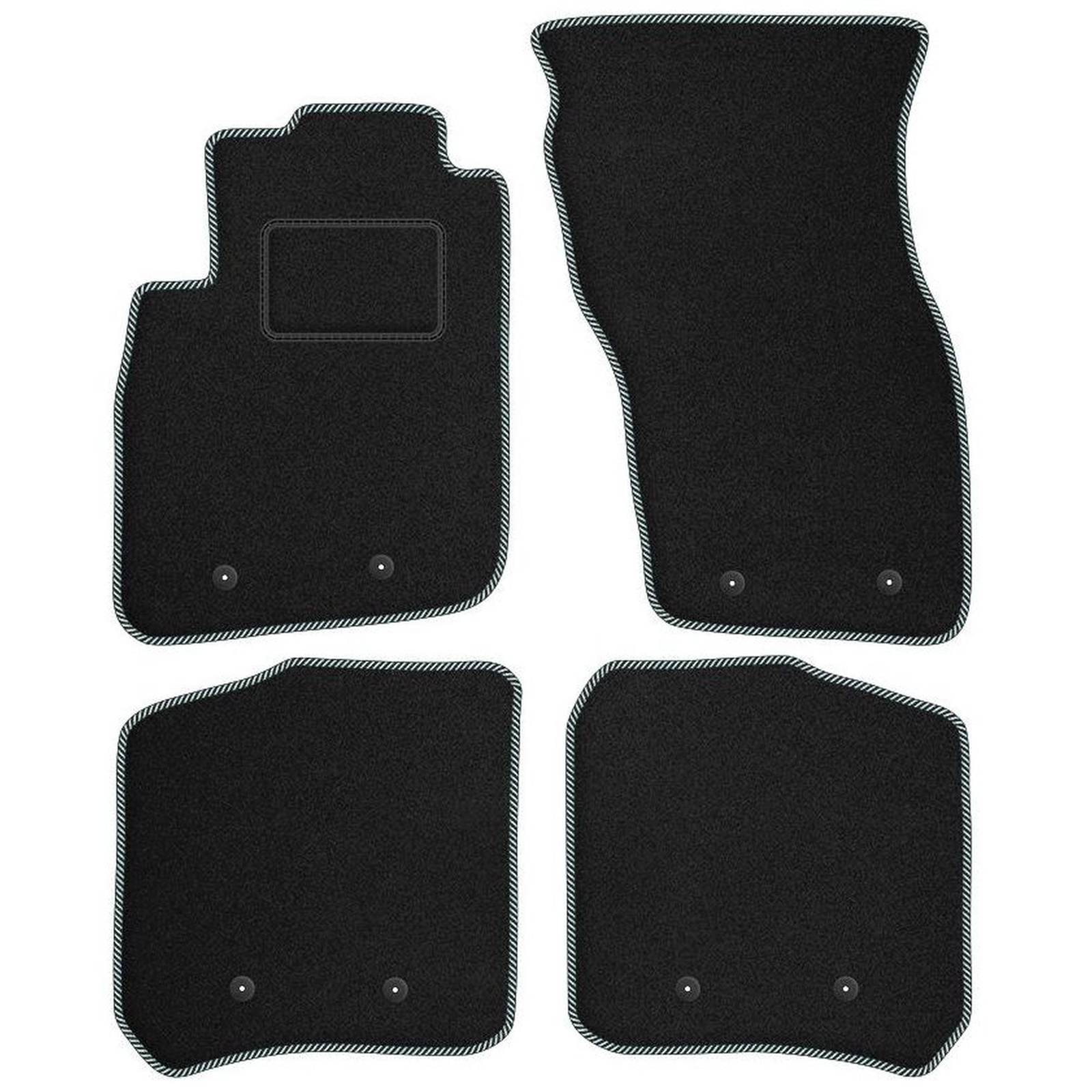 Tapis de sol velours blanc STREAK pour Volvo V40 1995-2004