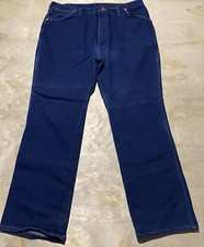 VTG Wrangler Jeans Mens 40x32 947STR Made In USA Dark Blue Regular