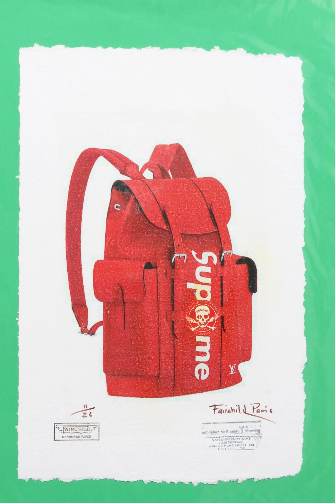 Sac à dos Supreme imprimé par Fairchild Paris LE 11/25
