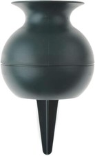 Premium Grabvase Steckvase mit Erdspie&szlig; Grabschmuck frostfest rund 22 cm