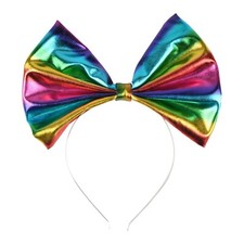 Rubies Costume Co. Rainbow Metallic Bow Headband - New