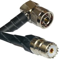 RFC400UF N MALE ANGLE to SO239 UHF Female Coaxial RF Cable USA-Ship Lot