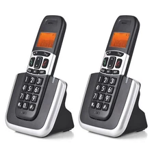 Bisofice Expandable Cordless Phone System with 3 Lines Display Handsets M8I0