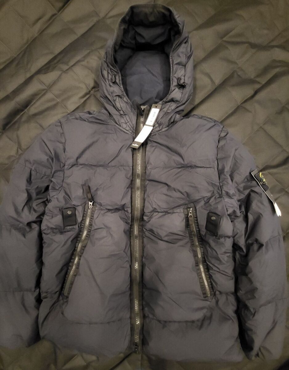 NWT Stone Island Garment Dyed Crinkle Reps NY Down Jacket Size XL