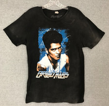 Bruno Mars Moonshine Jungle Concert Tour T-Shirt Medium FADED Black Cotton