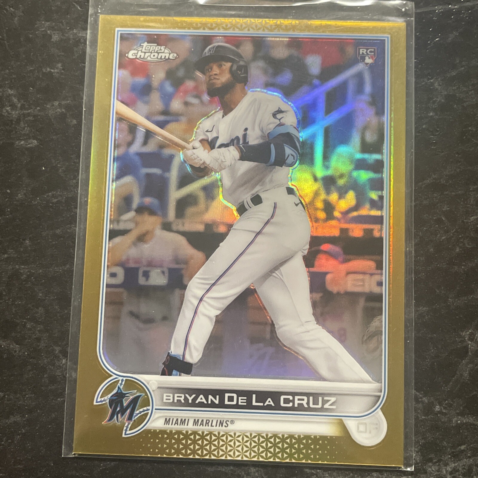 2022 Topps Chrome-Gold Refractor #216 Bryan De La Cruz/50 RC