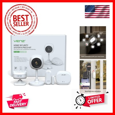 Wireless Home Security System - Optional 24/7 Professional Monitoring - No Co...