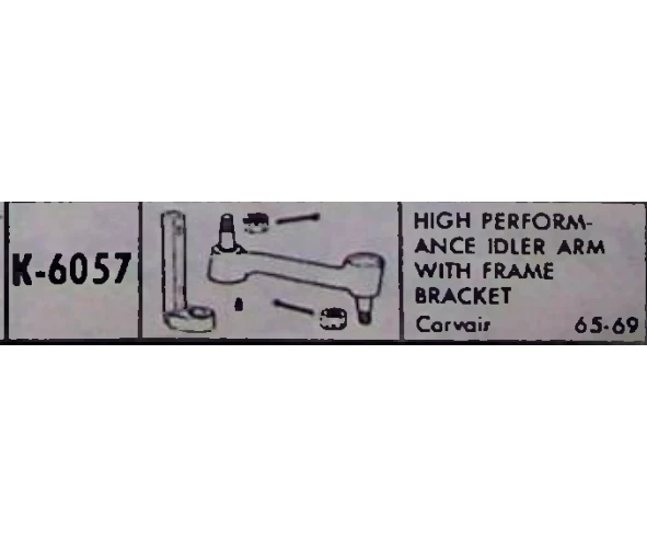 Soporte de brazo ralentí de alto rendimiento Moog Chevrolet Corvair 1965-1969 K605 Foto 2 de 2