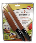 Copper Chef 2 Pc Knife Set 8" Professional Chef Knife & 9" Multi-Purpose Slicer