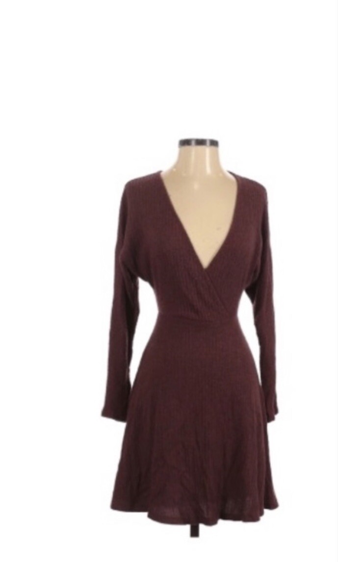 NWT Lush V-Neck Dress, S, Burgundy NWT Lush V-Neck Dress, S, Burgundy