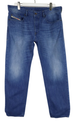 Diesel Buster Regular Slim-Tapered 0663D Jeans Herren W36/L30 Blau Whiskers