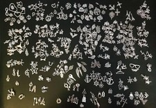 300 PCS Wholesale Bulk Lot Jewelry Making Charms Mixed Smooth Tibetan Silver NEW