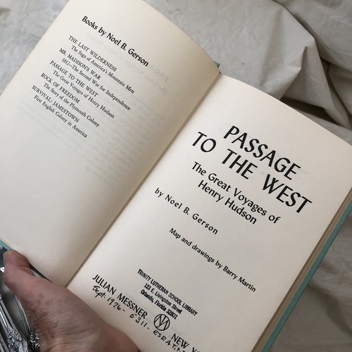 Passage to the West The Great Voyages of Henry Hudson 1968 Noel Gerson Ex Libras - Picture 7 of 10