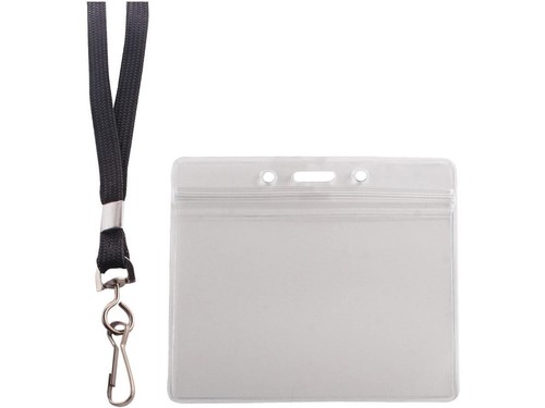 Advantus ID Holder/Lanyard Combo Pack - Horizontal - Vinyl - 20 / Pack - Black/C - Picture 8 of 12