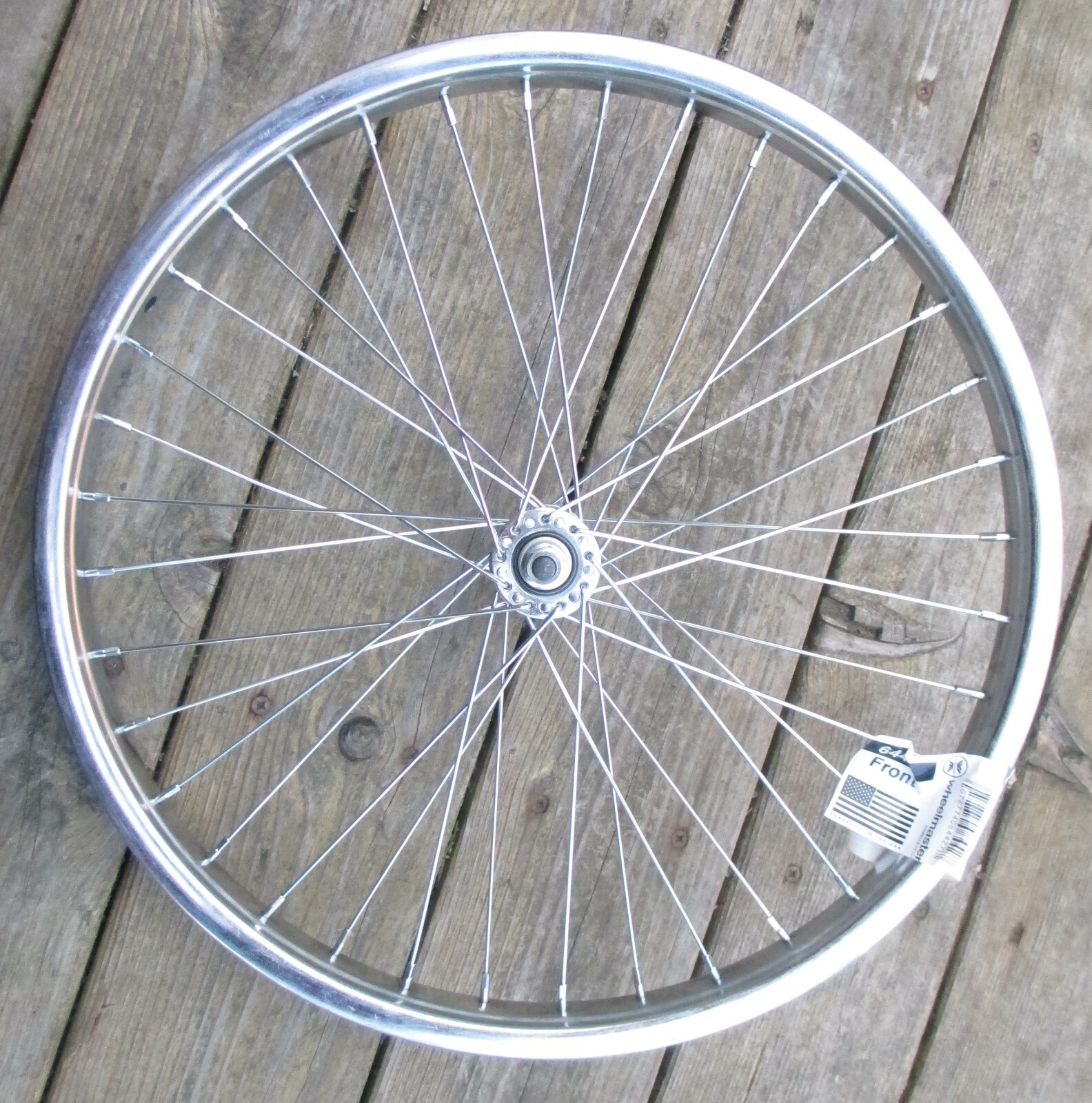 Front Bicycle 20x1.75 Wheel 5/16 Axle Chrome Steel Bolt on Sm Flange 36 Hole New