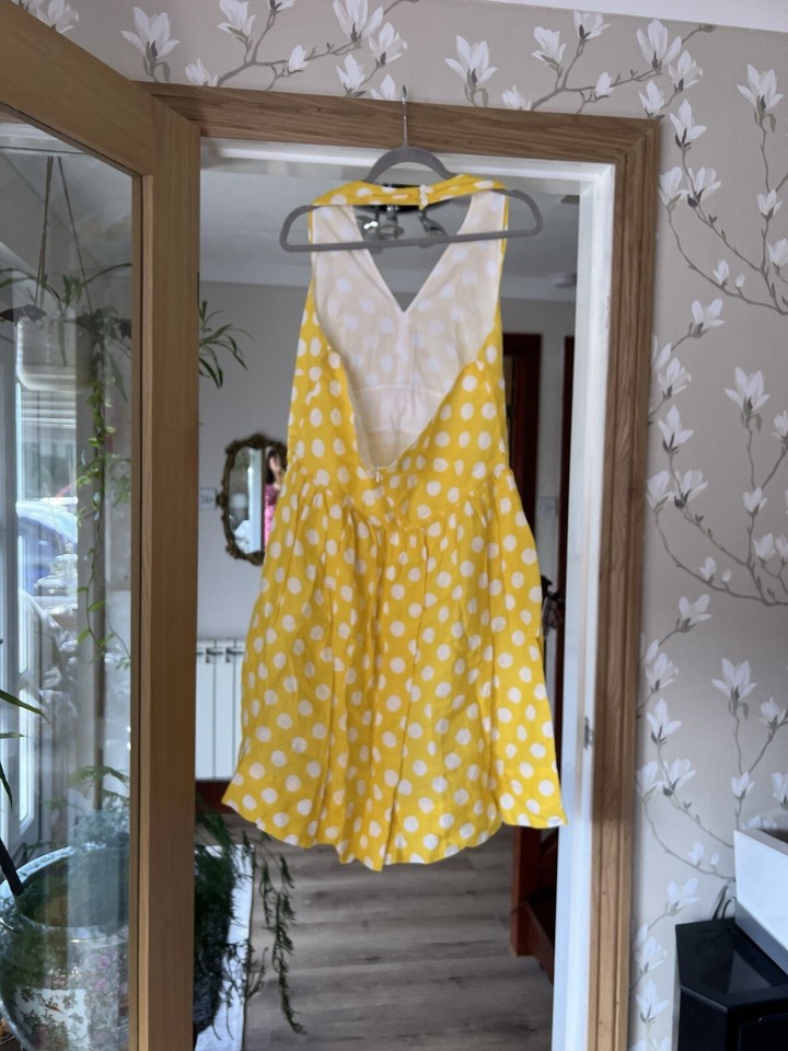 Hobbs Linen Halterneck Dress size 18 eBay