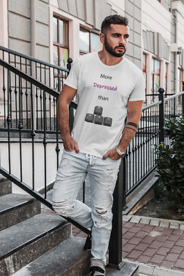 Men's Woman's nerdy gamer Depressed WASD depression funny