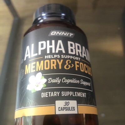 Onnit Labs Alpha Brain Memory & Focus Bottle 30 Capsules New Sealed EXP 03/2026