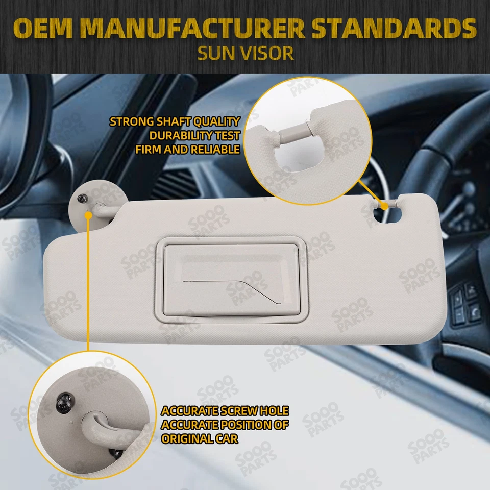 2Pcs Left & Right Side Sun Visor For 2012-2016 Chevrolet Sonic 1.4L 1.6L 1.8L Foto 4 de 4