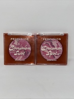 Lot Of 2 Profusion Cosmetics Cinnamon Swirl Baked Blush .14 Oz 4 Grams Each 