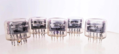 5 x IN-15A TESTED IN-15 SYMBOLS NIXIE Indicator Clock Watch TUBE IN-15B 100%
