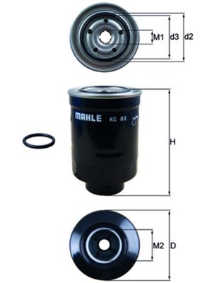MAHLE Kraftstofffilter KC 83D Anschraubfilter für MITSUBISHI TOYOTA MAZDA VW CX