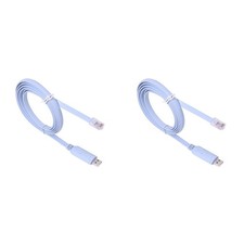 Image of Set of 2 Usb to Serial Adapter Multi Plug Computer Cable Adapters