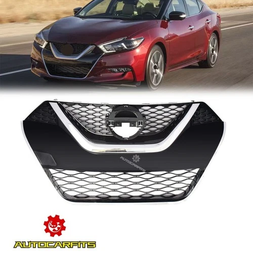 For Nissan Maxima 2016-2018 Front Upper Grille Chrome w/Towing Cover 62310-4RA0A