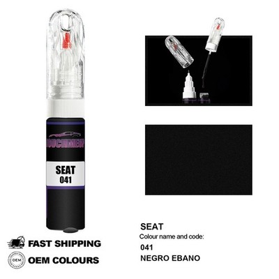 FÜR SEAT NEGRO EBANO 041 Touch Up Lackstift Pinsel Fix Kit Kratzer Chip Set