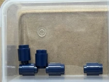 LEGO Parts - Dark Blue Brick, Round 1 x 1 - No 3062 - QTY 5