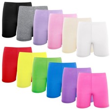 12 Mixed Color 6-7T Girls Dance Shorts Bike Shorts for Playgrounds and Gymnas
