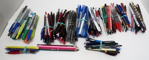 Large Assorted Bundle of Pens, Pencils, and Markers - 182 pieces total