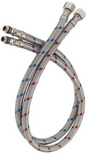 24 Inch Bathroom Kitchen Faucet Braided Supply Hose 3/8 Inch Connector