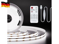 USB 5V LED Streifen Weiß 2M Mit Fernbedienung, 640Leds 6000K Dimmbar COB LED