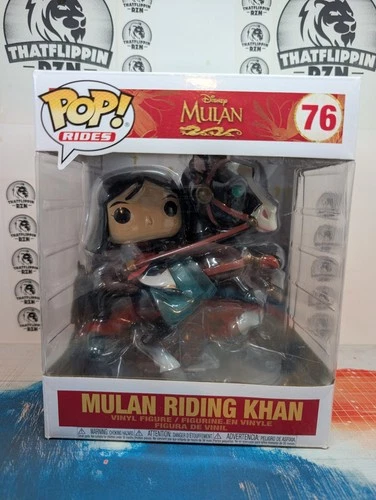 Funko Pop! Ride: Disney Mulan Riding Khan 6-inch Vinyl Figure #76 Great Cond.