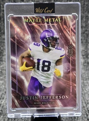 2025 Wild Card Matte Metal Justin Jefferson True 1/1 Color Match Case Hit  