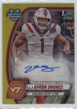 2024 Bowman U Chrome Prospect Yellow Refractor 61/75 Kyron Drones Auto 0j3l