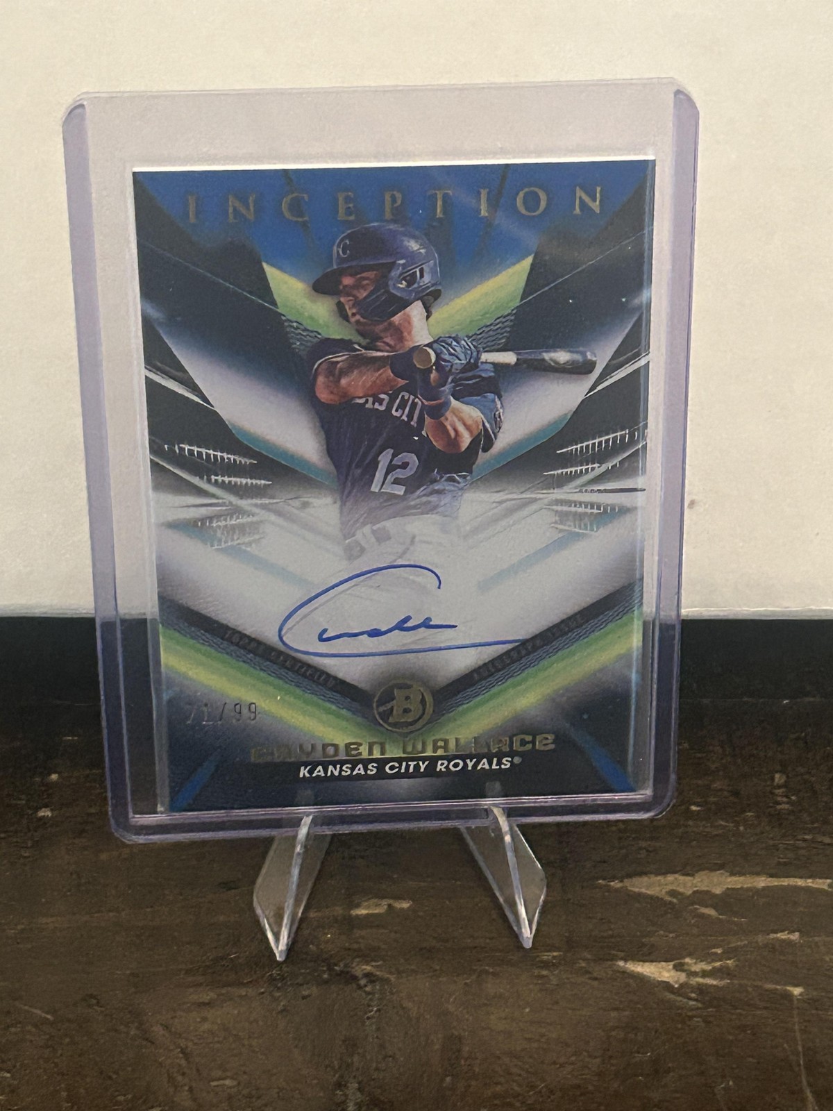 2023 Bowman Inception #BPA-CW Cayden Wallace Autographs Blue Foil #/99
